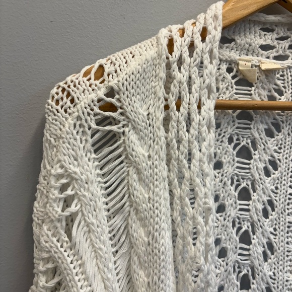 Moth Anthropologie large sweater Open-Knit Cardigan boho - Picture 2 of 10